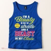 Cute Softball Gift For Softball Players Tank Top thumb 2