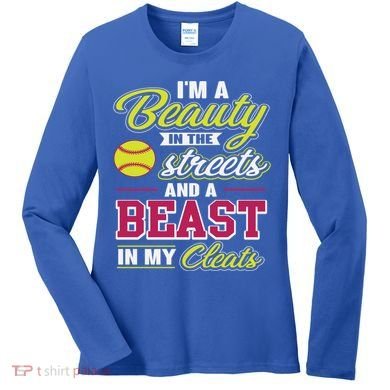 Cute Softball Gift For Softball Players Women's Long Sleeve Shirt