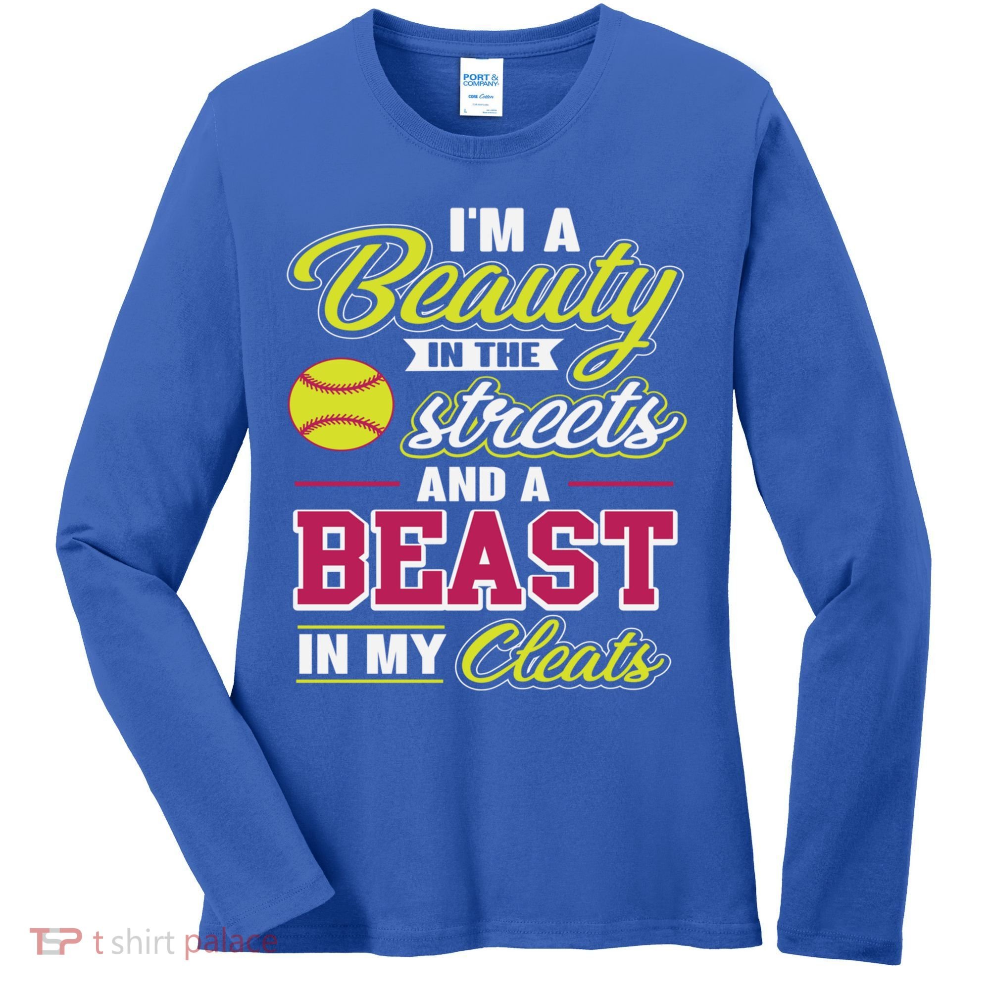 Cute Softball Gift For Softball Players Women's Long Sleeve Shirt