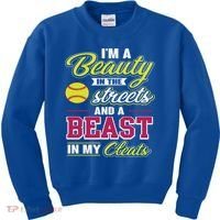 Cute Softball Gift For Softball Players Kids Sweatshirt thumb 0