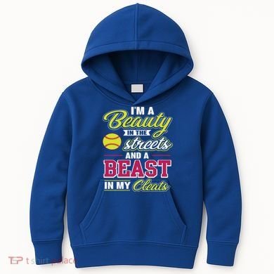 Cute Softball Gift For Softball Players Kids Hoodie
