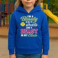 Cute Softball Gift For Softball Players Kids Hoodie thumb 3