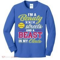 Cute Softball Gift For Softball Players Kids Long Sleeve Shirt thumb 0