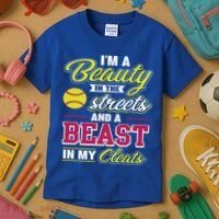 Cute Softball Gift For Softball Players Kids T-Shirt thumb 3