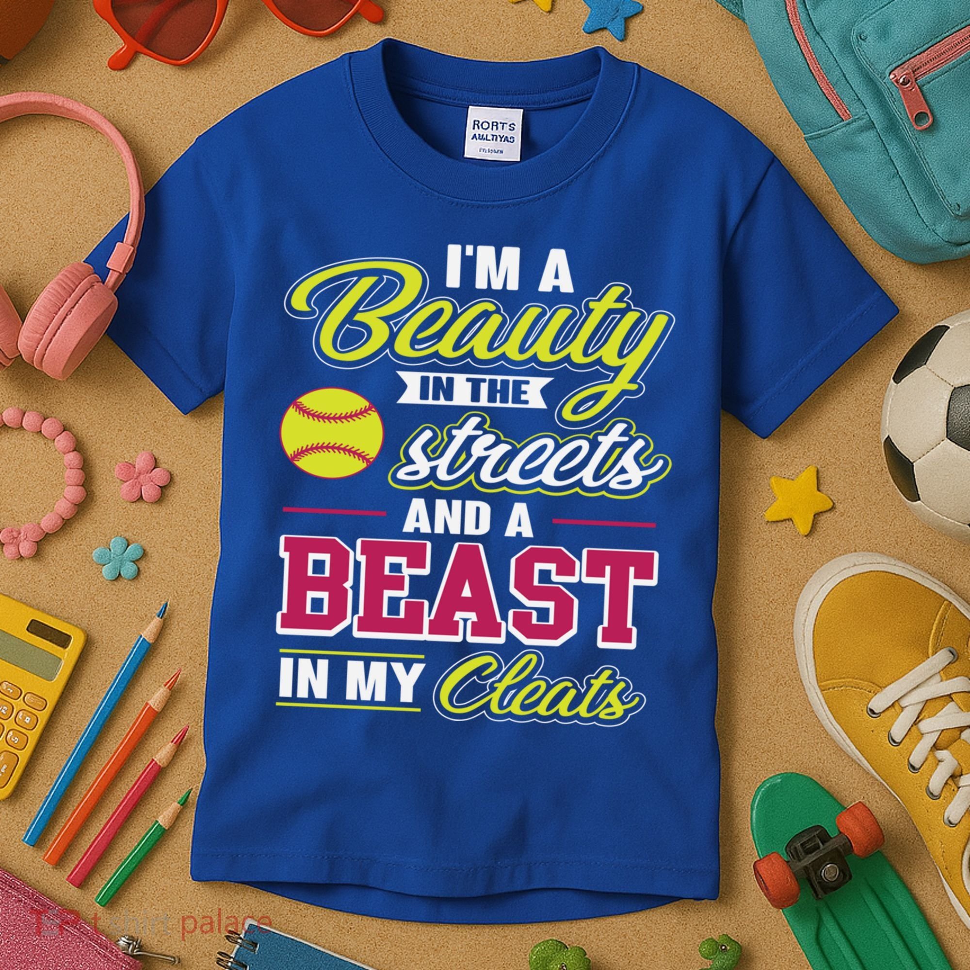Cute Softball Gift For Softball Players Kids T-Shirt