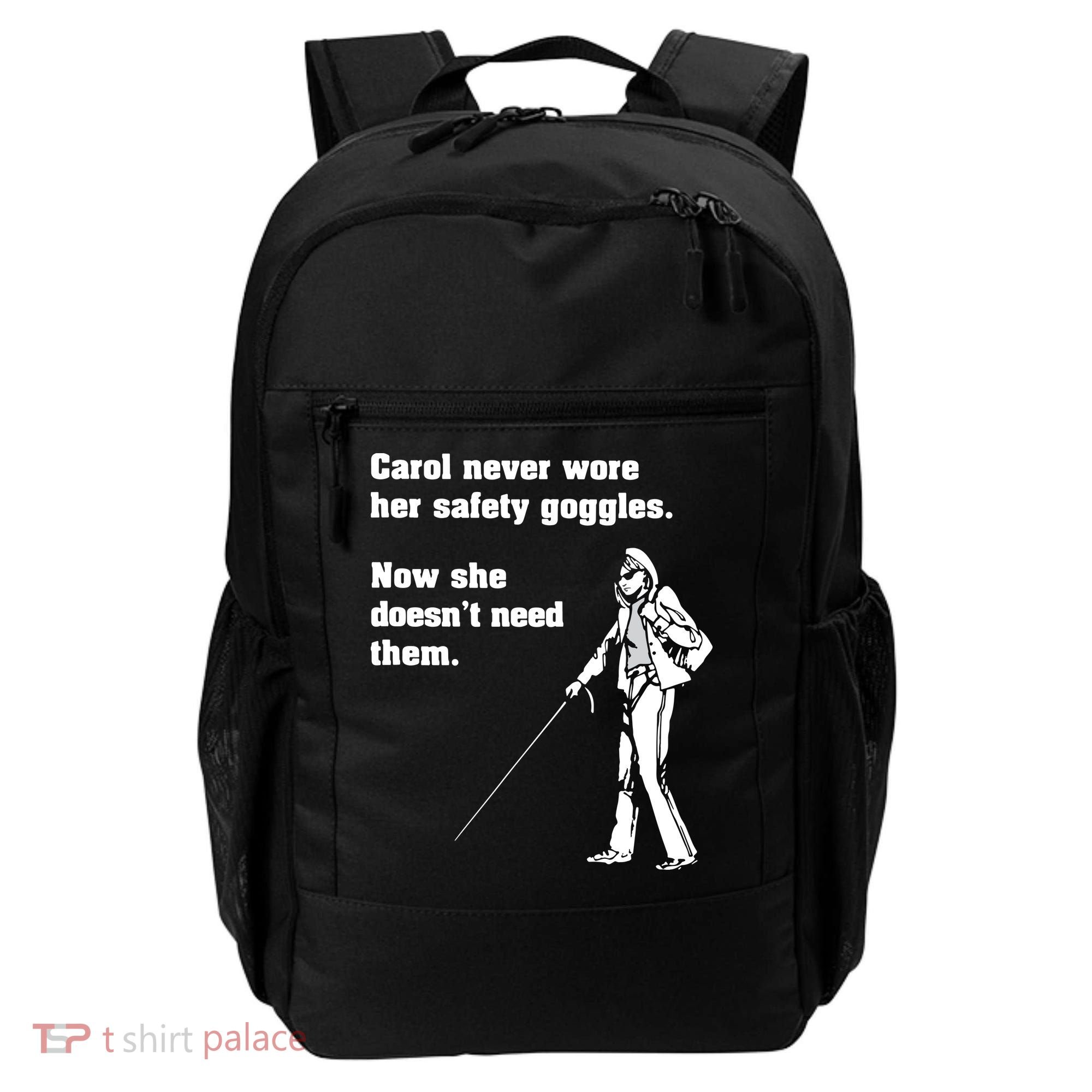 Carol Safety Goggles Funny Science Chemistry Backpack