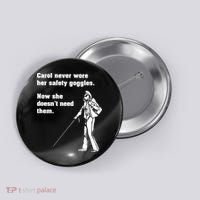 Carol Safety Goggles Funny Science Chemistry Button thumb 0
