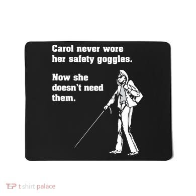 Carol Safety Goggles Funny Science Chemistry Mousepad