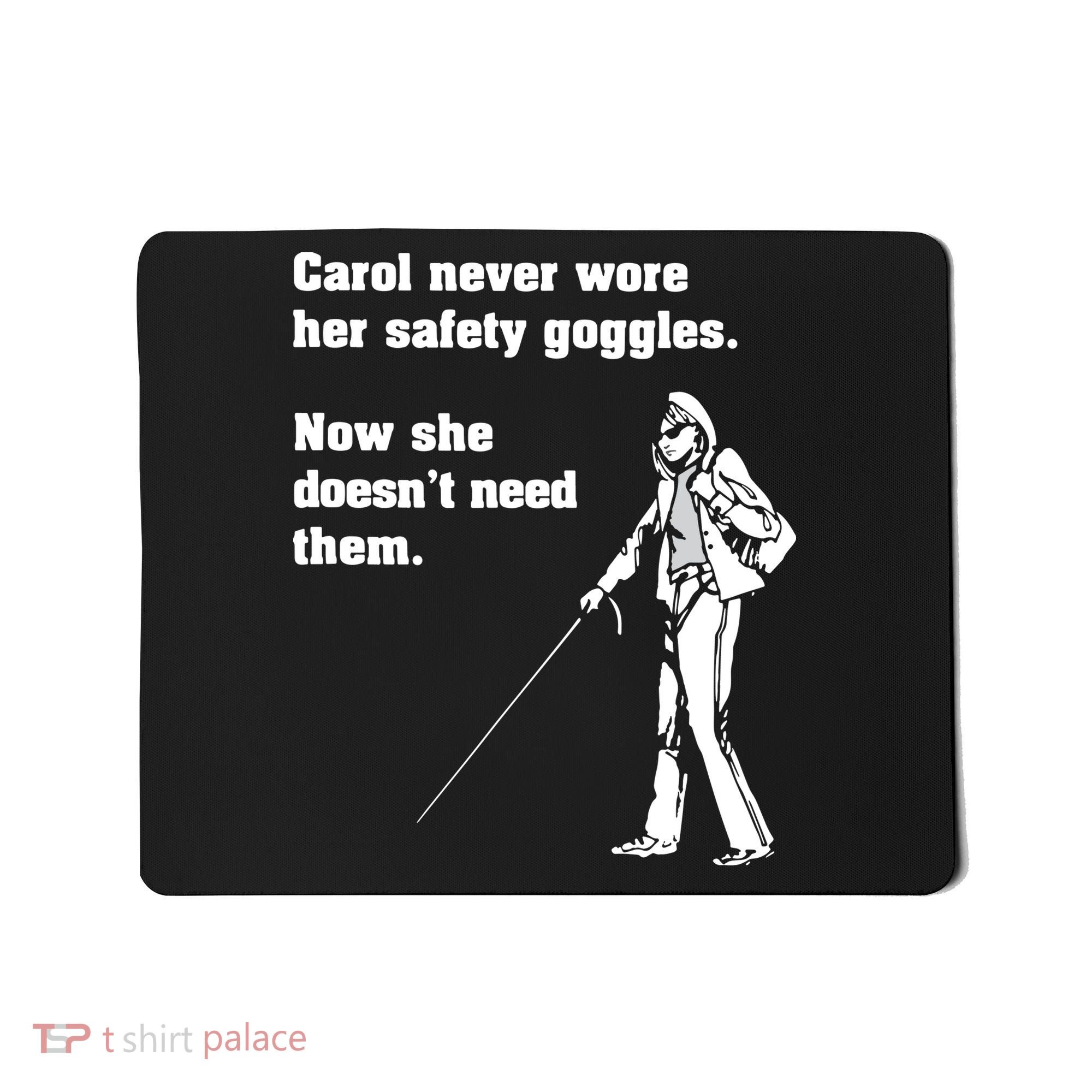 Carol Safety Goggles Funny Science Chemistry Mousepad