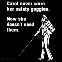 Carol Safety Goggles Funny Science Chemistry Ornament thumb 1