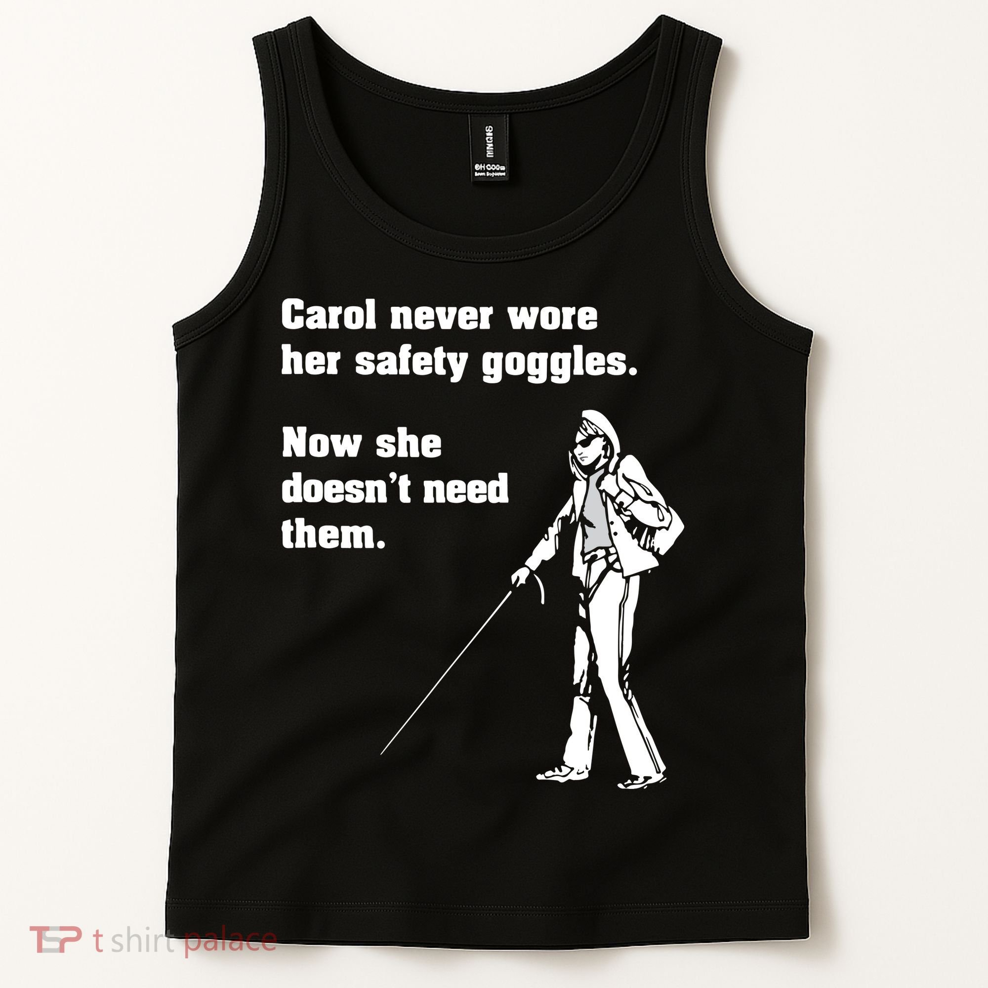 Carol Safety Goggles Funny Science Chemistry Tank Top