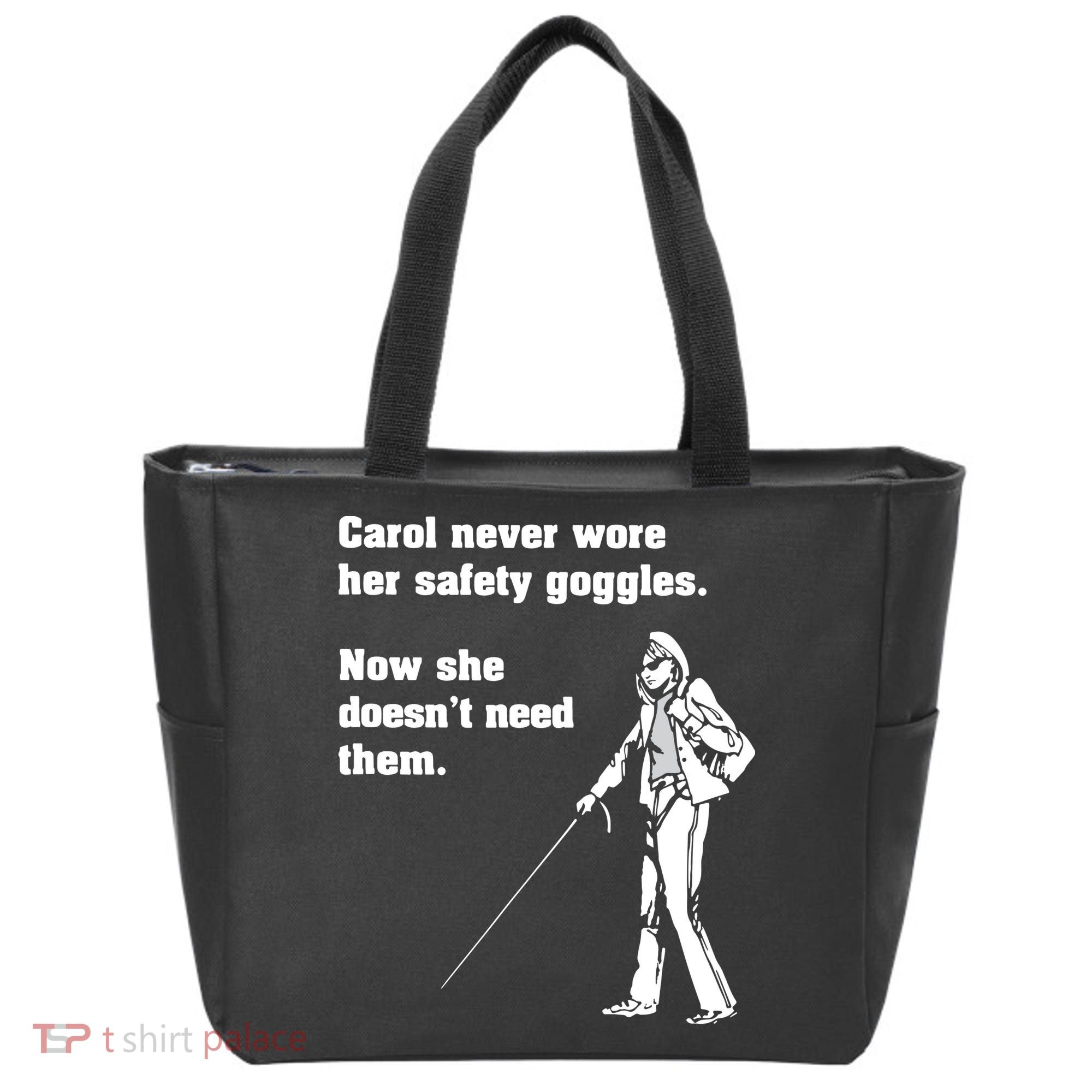 Carol Safety Goggles Funny Science Chemistry Tote Bag
