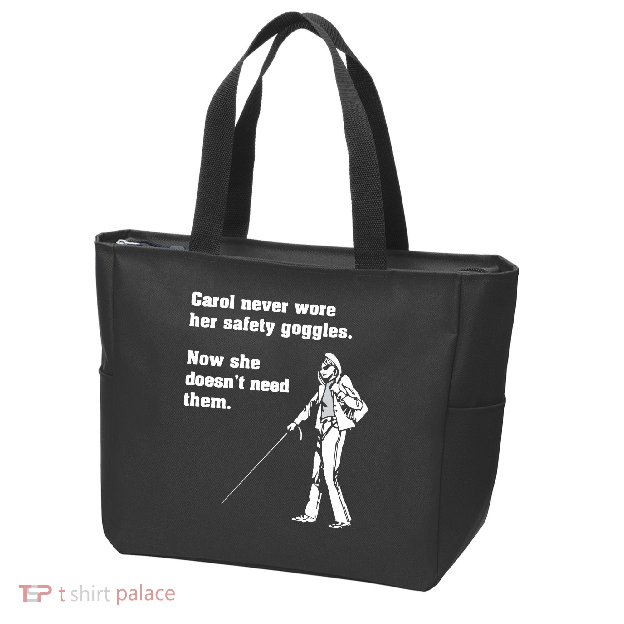 Carol Safety Goggles Funny Science Chemistry Tote Bag