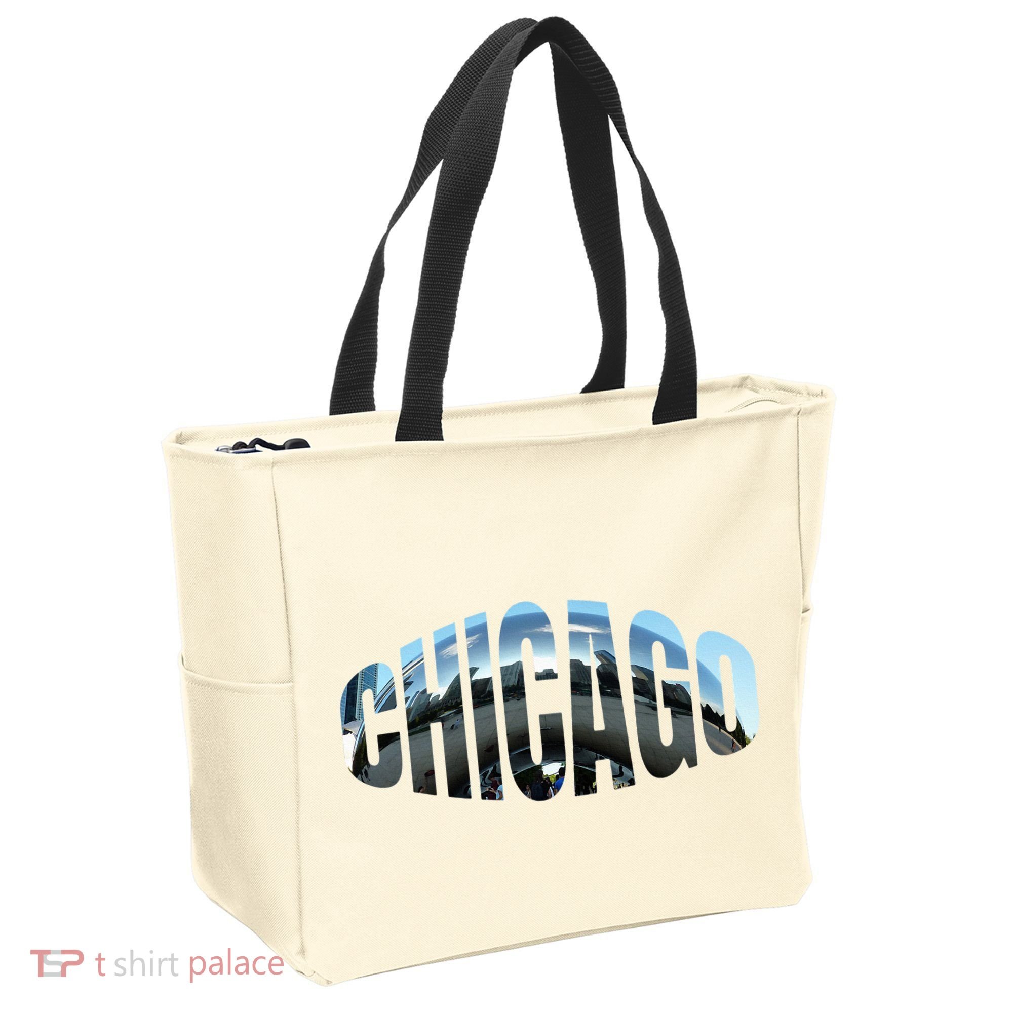 Chicago Skyline Giant Bean City Illinois State Gift Tote Bag