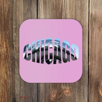 Chicago Skyline Giant Bean City Illinois State Gift Coaster