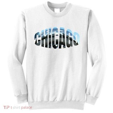 Chicago Skyline Giant Bean City Illinois State Gift Sweatshirt