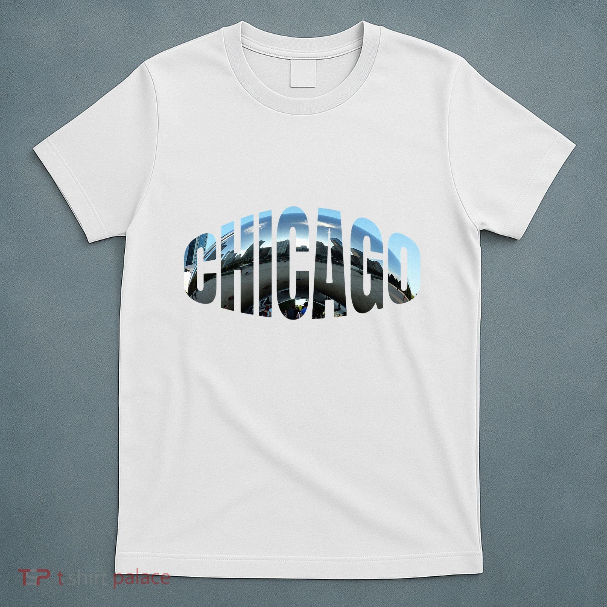 Chicago Skyline Giant Bean City Illinois State Gift T-Shirt