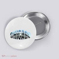 Chicago Skyline Giant Bean City Illinois State Gift Button thumb 0