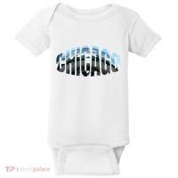Chicago Skyline Giant Bean City Illinois State Gift Baby Bodysuit thumb 0