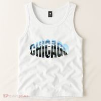 Chicago Skyline Giant Bean City Illinois State Gift Tank Top thumb 2