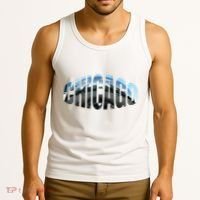 Chicago Skyline Giant Bean City Illinois State Gift Tank Top thumb 3