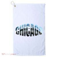 Chicago Skyline Giant Bean City Illinois State Gift Golf Towel thumb 0