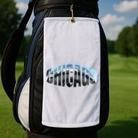 Chicago Skyline Giant Bean City Illinois State Gift Golf Towel thumb 2