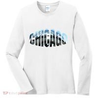 Chicago Skyline Giant Bean City Illinois State Gift Women's Long Sleeve Shirt thumb 0