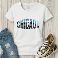 Chicago Skyline Giant Bean City Illinois State Gift Women's T-Shirt thumb 3