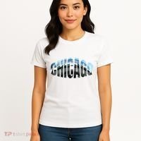 Chicago Skyline Giant Bean City Illinois State Gift Women's T-Shirt thumb 4