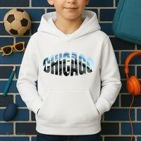 Chicago Skyline Giant Bean City Illinois State Gift Kids Hoodie thumb 2