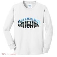 Chicago Skyline Giant Bean City Illinois State Gift Kids Long Sleeve Shirt thumb 0
