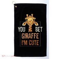 Cute Sarcastic Giraffe Animal Lover You Bet Giraffe IM Cute Golf Towel thumb 0