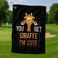 Cute Sarcastic Giraffe Animal Lover You Bet Giraffe IM Cute Golf Towel thumb 1