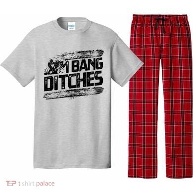 Cool Snowmobile Gift I Bang Ditches Snowmobiling Pajama Set