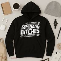 Cool Snowmobile Gift I Bang Ditches Snowmobiling Hoodie thumb 3