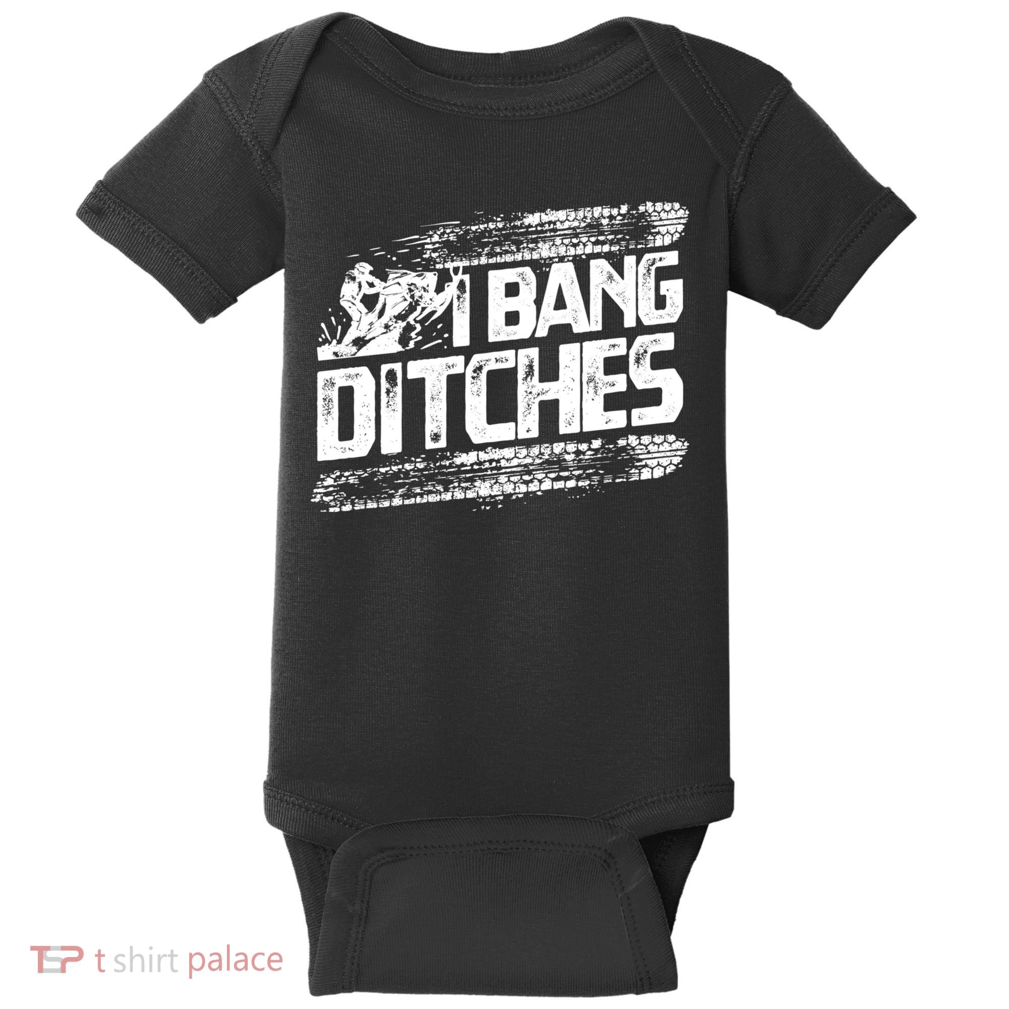 Cool Snowmobile Gift I Bang Ditches Snowmobiling Baby Bodysuit