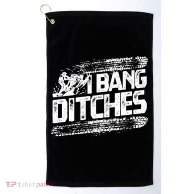 Cool Snowmobile Gift I Bang Ditches Snowmobiling Golf Towel