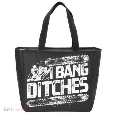Cool Snowmobile Gift I Bang Ditches Snowmobiling Tote Bag