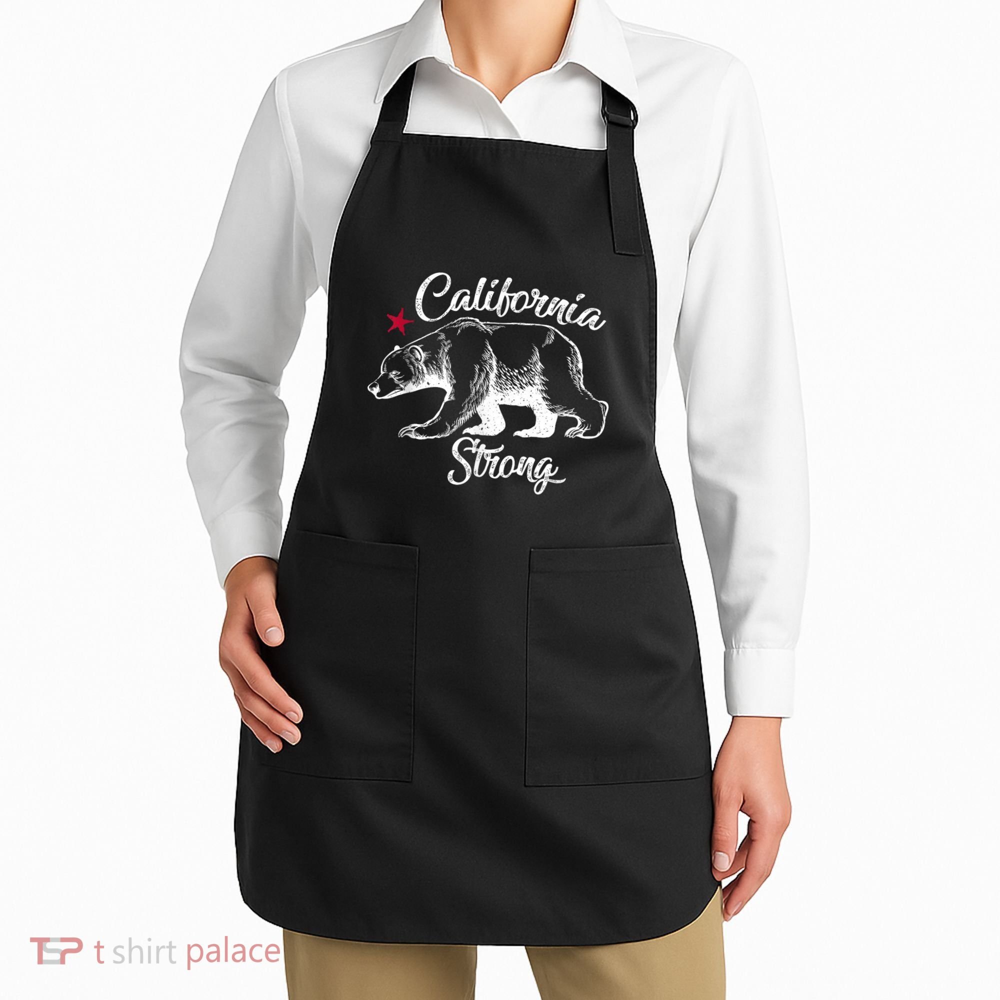 California Strong Grizzly Bear Apron