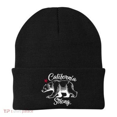 California Strong Grizzly Bear Beanie