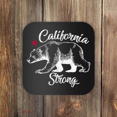 California Strong Grizzly Bear Coaster