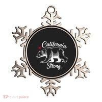 California Strong Grizzly Bear Ornament thumb 0