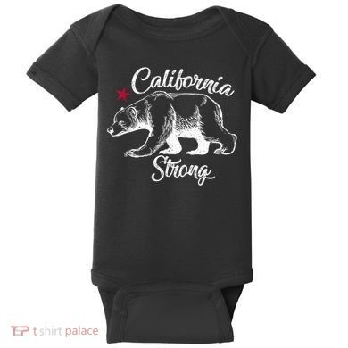 California Strong Grizzly Bear Baby Bodysuit
