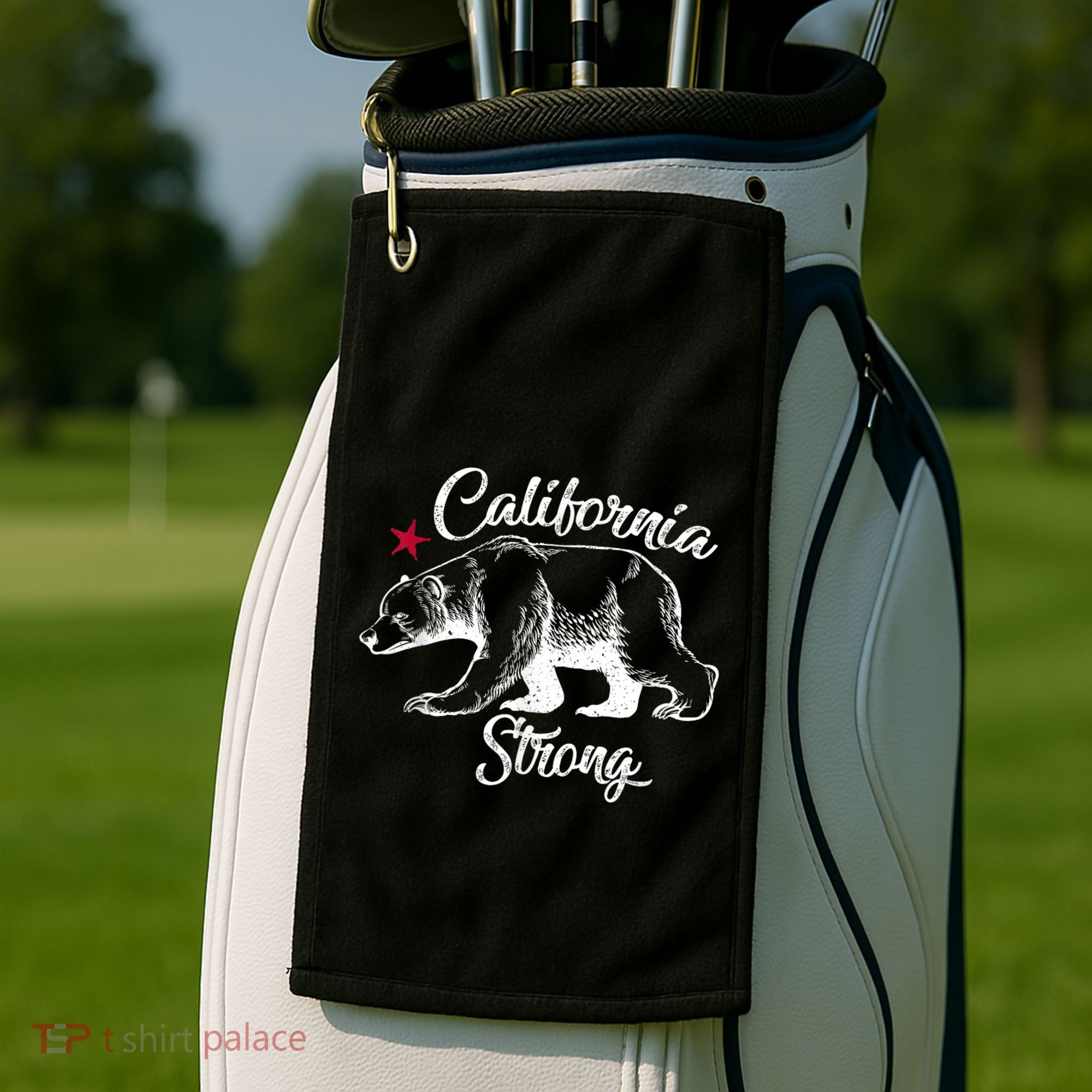 California Strong Grizzly Bear Golf Towel