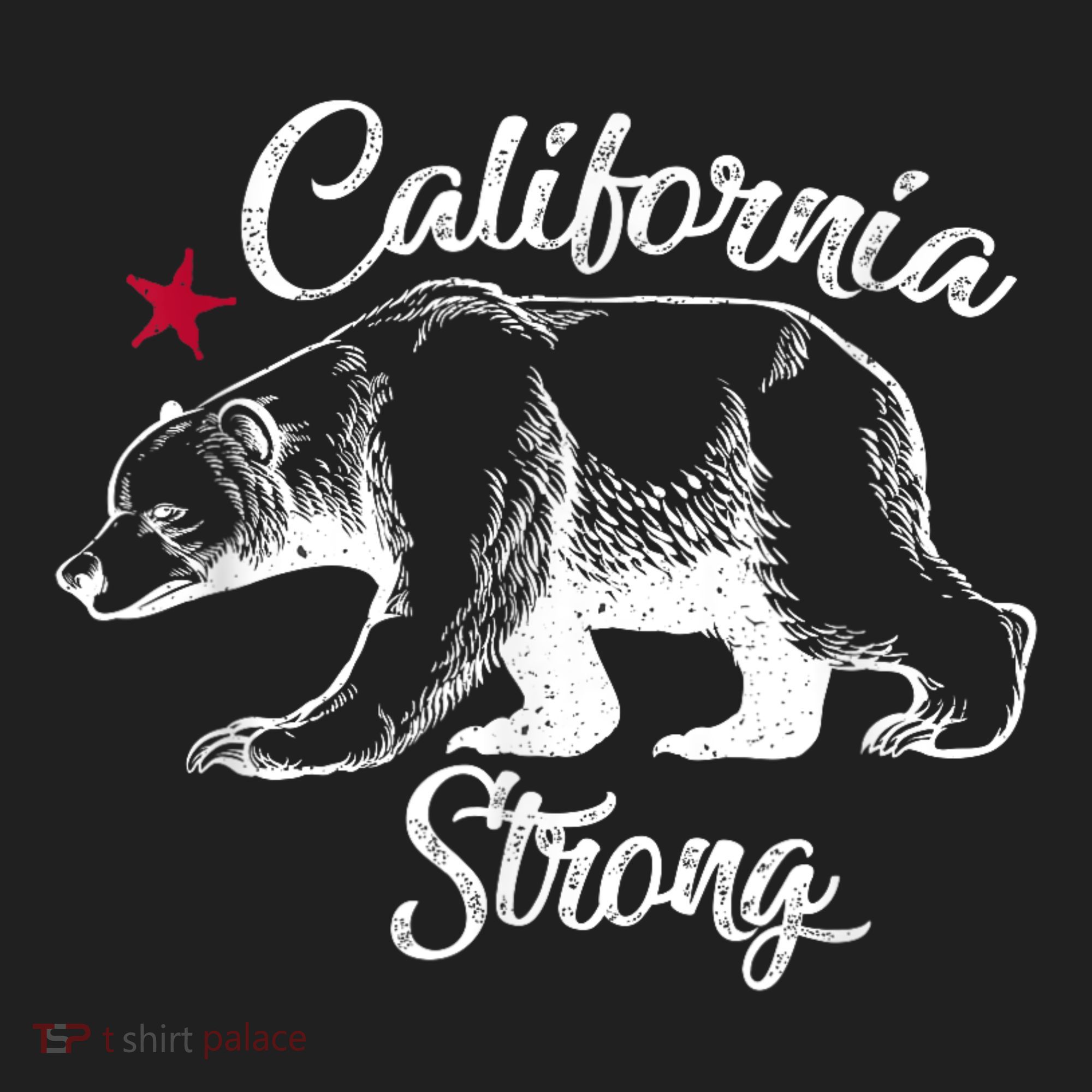 California Strong Grizzly Bear Golf Towel