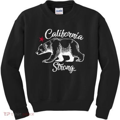 California Strong Grizzly Bear Kids Sweatshirt