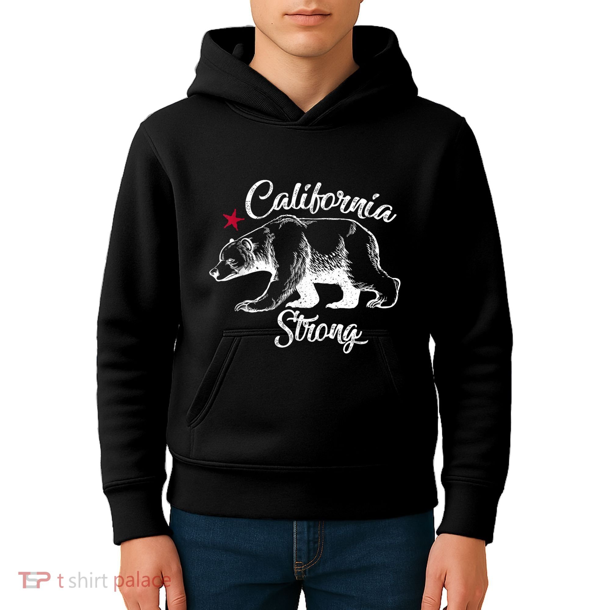California Strong Grizzly Bear Kids Hoodie