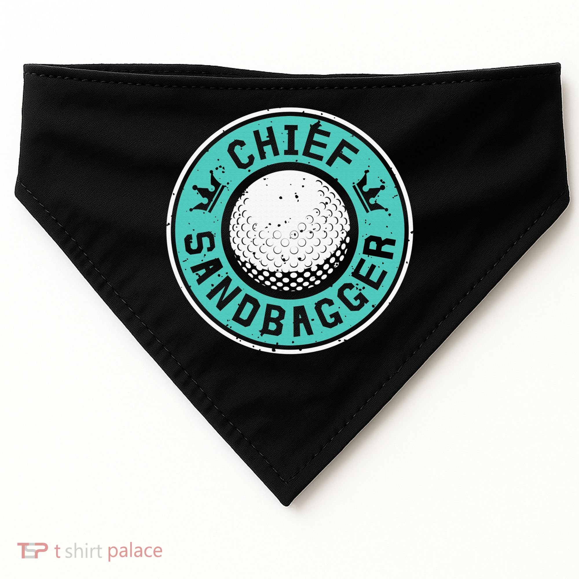 Chief Sandbagger Gag Funny Golf Team Gift USA-Made Doggie Bandana
