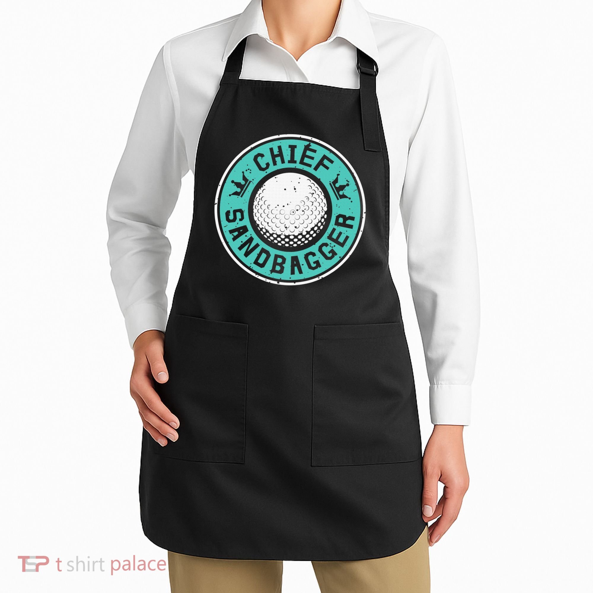 Chief Sandbagger Gag Funny Golf Team Gift Apron